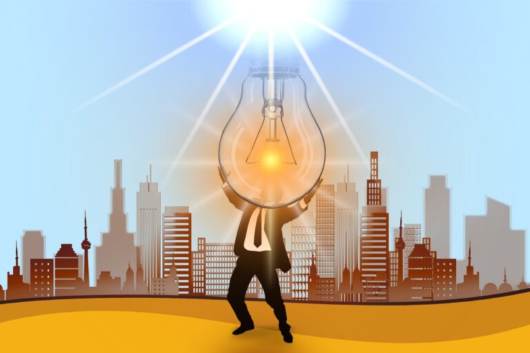person, pear, light bulb
